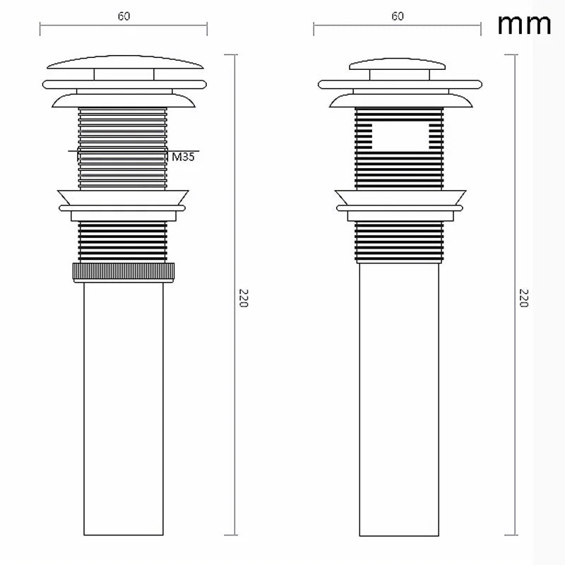 DecorBites™ Antique Brass Basin Sink Drain - 6 Styles
