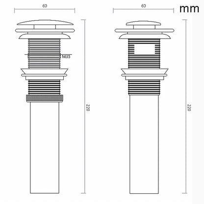 DecorBites™ Antique Brass Basin Sink Drain - 6 Styles