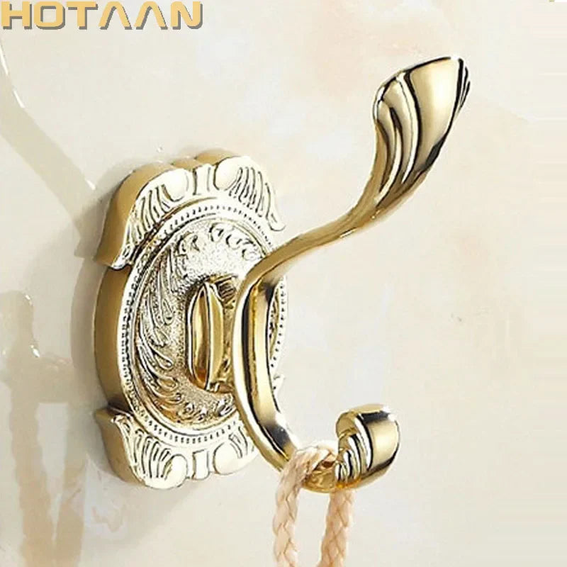 Decorbites™ Gold Chrom Wandhaken, Kleiderbügel, Handtuch Mantel Bademantel Haken Set