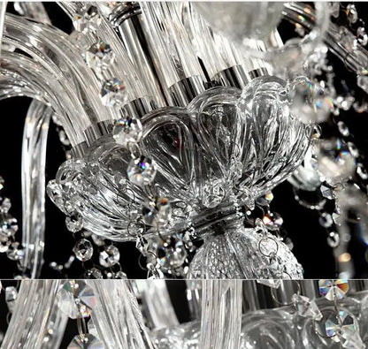 DecorBites™ Hand Blown Crystal Chandelier Light Modern Large Cristal Lustre