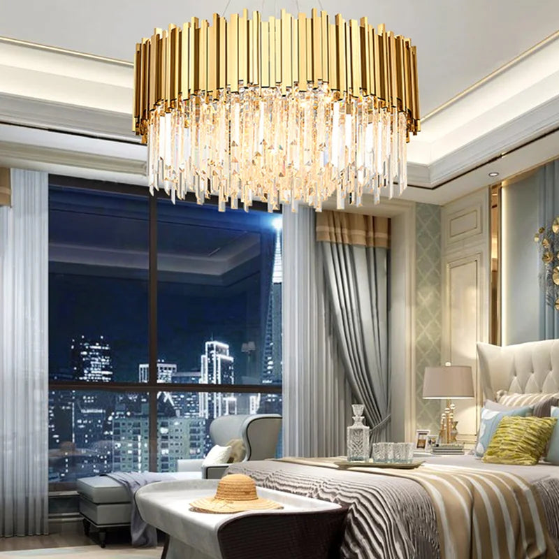 Crystal Gold Ceiling Chandelier