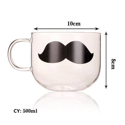 DecorBites™ Killer Whale Glass Coffee Mug 350ml: Cute Polar Bear Tea Cup Heat Resistant Glass Beer Mug