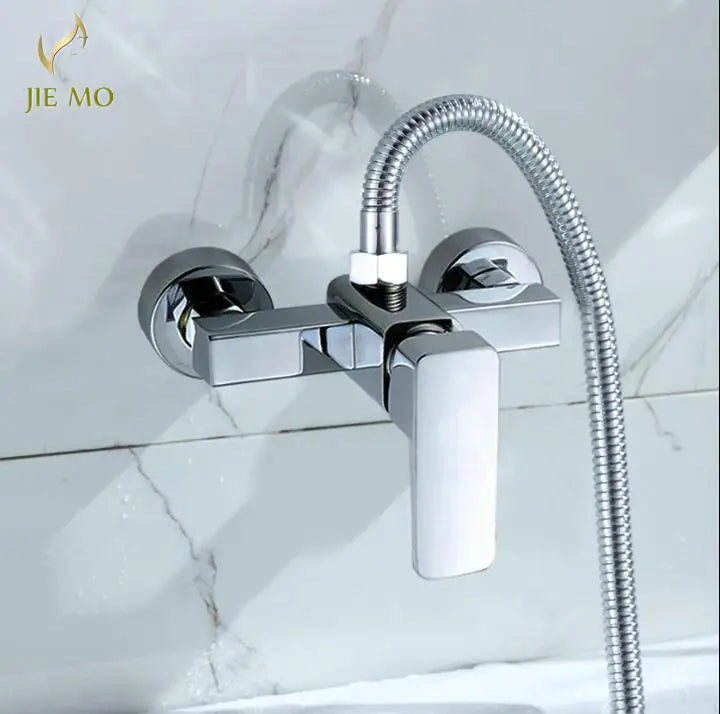 DecorBites™ Brass Single Handle Hot Cold Shower Mixer with Hand Shower
