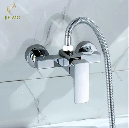 DecorBites™ Brass Single Handle Hot Cold Shower Mixer with Hand Shower