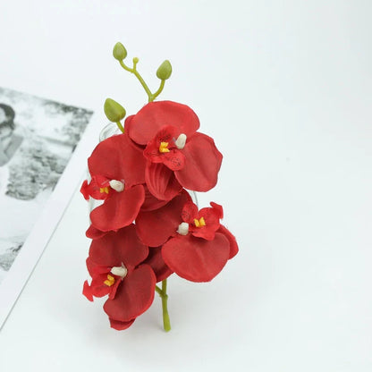 DecorBites™ Artificial Butterfly Orchid Bouquet Silk Flowers for Home Wedding Decoration Bouquet