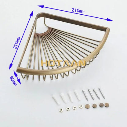 DecorBites™ Antique Brass Double Layer Bathroom Shower Shelf