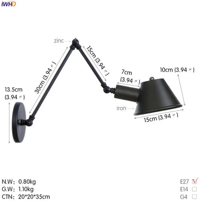 Decorbites™ Industrielle LED-Wandleuchte für Schlafzimmer und Badezimmer Vintage-Wandlampe