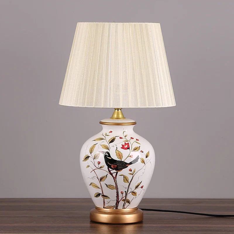 DecorBites™ LED Ceramic Table Lamp for Living Room, Bedroom, Study - Home Decor Lighting