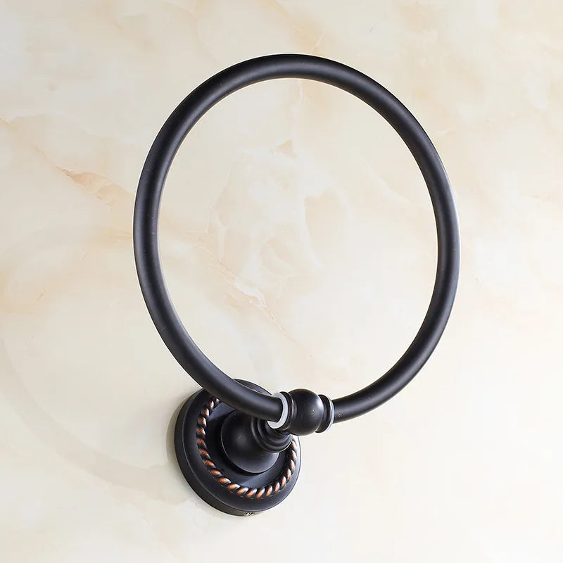 حامل مناشف الحمام DecorBites™ المصنوع من النحاس العتيق والمثبت على الحائط