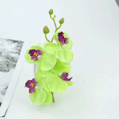 DecorBites™ Artificial Butterfly Orchid Bouquet Silk Flowers for Home Wedding Decoration Bouquet
