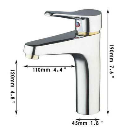 DecorBites™ Golden Chrome Brass Bathroom Sink Faucet Mixer