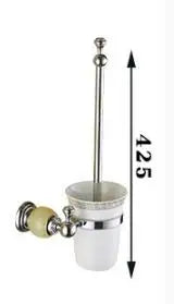 DecorBites™ Brass & Jade Bathroom Set: Holder, Bar, Basket, Rack, Ring - Hardware Collection