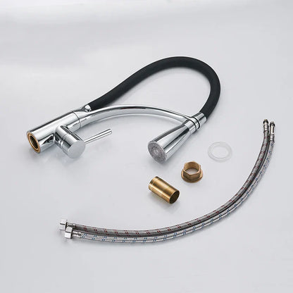 DecorBites™ LED Kitchen Faucet with Rubber Design and Single Handle Pull Down