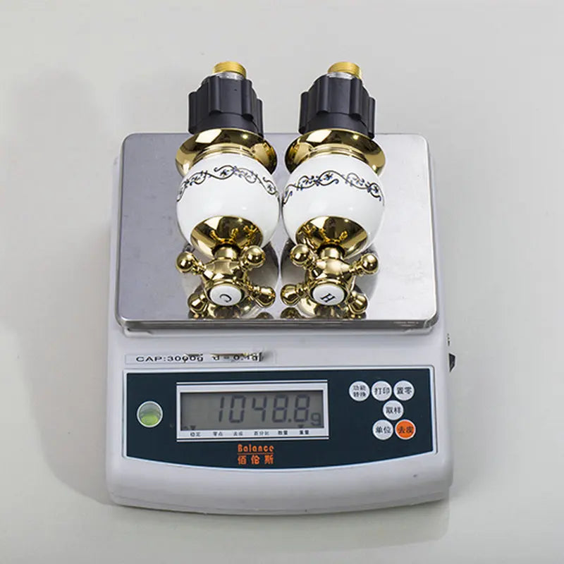 DecorBites™ Diamond Bathroom Faucet Set - Polished Golden Luxury Bathtub Shower Basin Mixer