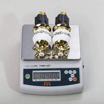 DecorBites™ Diamond Bathroom Faucet Set - Polished Golden Luxury Bathtub Shower Basin Mixer