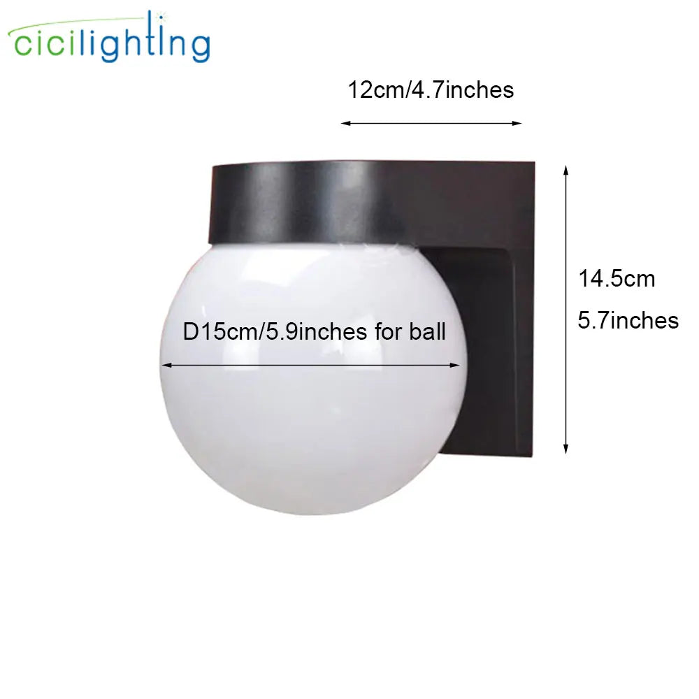 ديكوربايتس™ مصباح شرفة خارجي باللونين الأسود والأبيض، تصميم علوي عصري، مصباح حائطي لأعلى ولأسفل