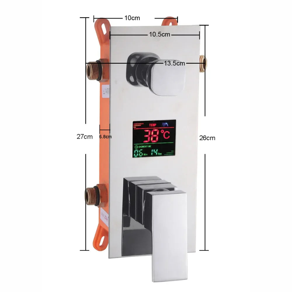 DecorBites™ Digital Shower Mixer with Intelligent Display Control - Chrome Finish