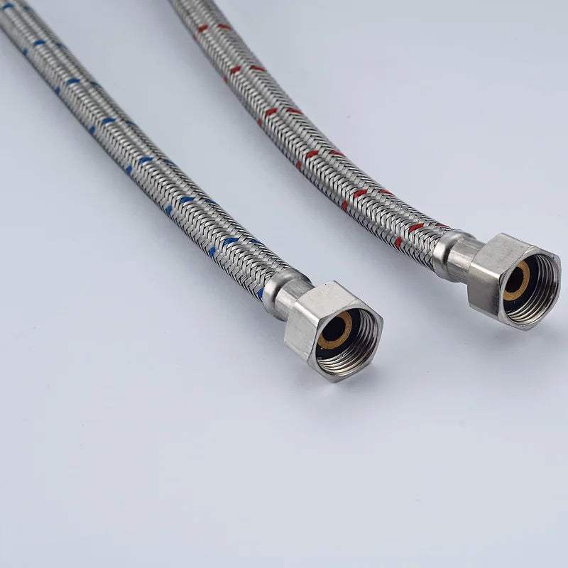 خرطوم سباكة صنبور ديكوربايتس™ من الفولاذ المقاوم للصدأ بطول 40 سم للمياه الساخنة والباردة