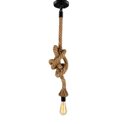 DecorBites™ Hemp Rope Pendant Light E27 Industrial Loft Restaurant Coffee Personality Lamp