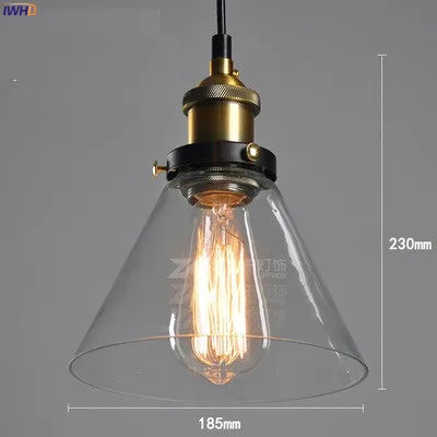 Decorbites™ Glas-Hängeleuchten für Ess- und Wohnzimmer, Vintage-Industrial-Hängeleuchte