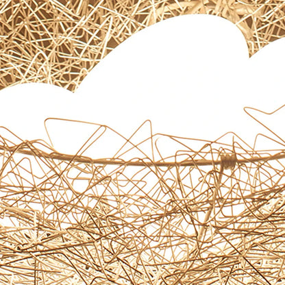 DecorBites™ Bird's Nest Pendant Lights Gold Silver Aluminum Wire Nordic Art E27 Restaurant Bedroom