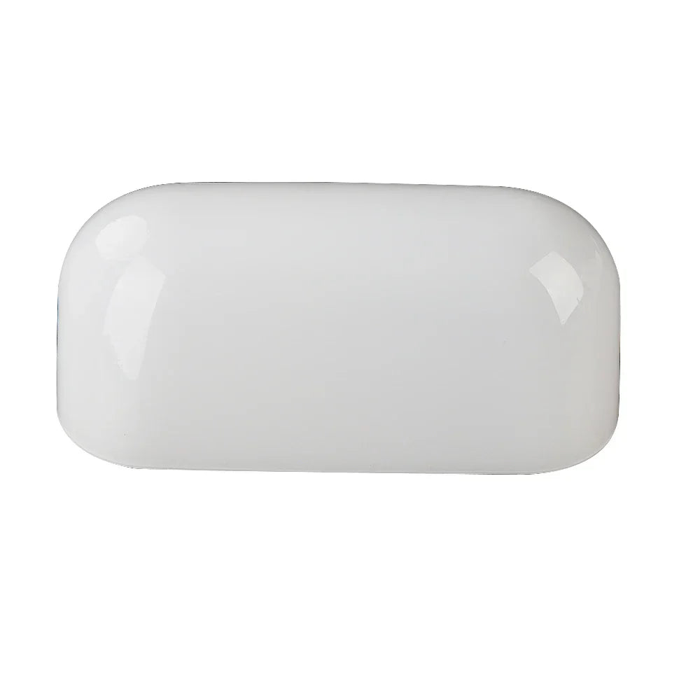 DecorBites™ Glass Bankers Lamp Cover | Green/White Cased Replacement Shade L15cm x W9.5cm