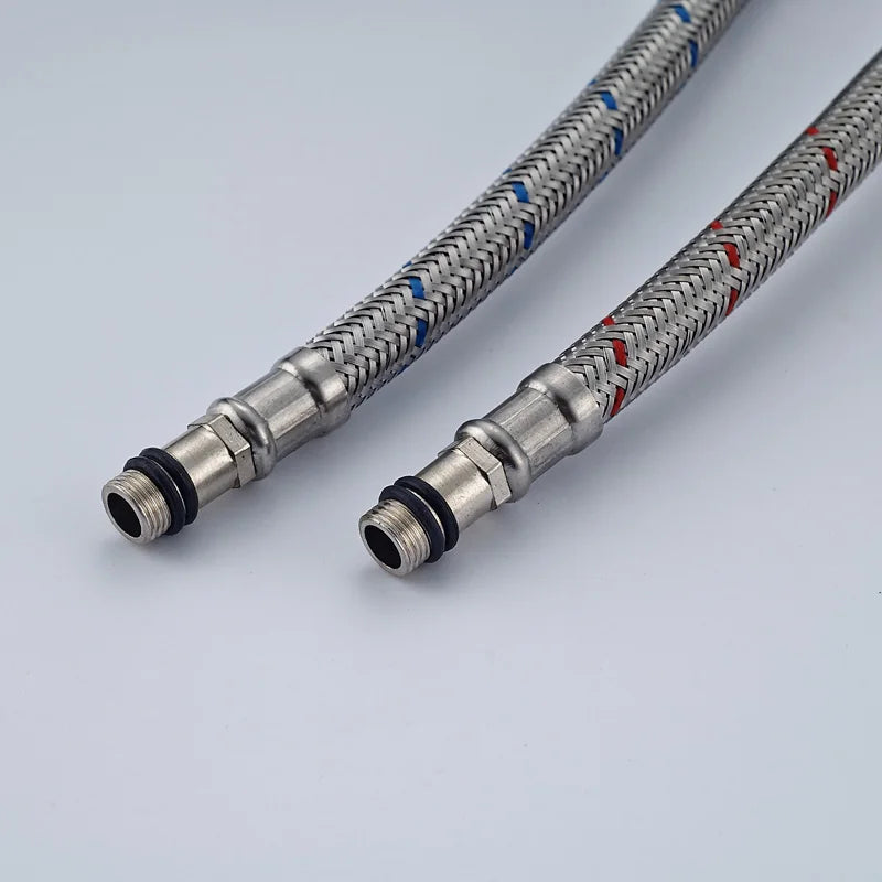 خرطوم سباكة صنبور ديكوربايتس™ من الفولاذ المقاوم للصدأ بطول 40 سم للمياه الساخنة والباردة