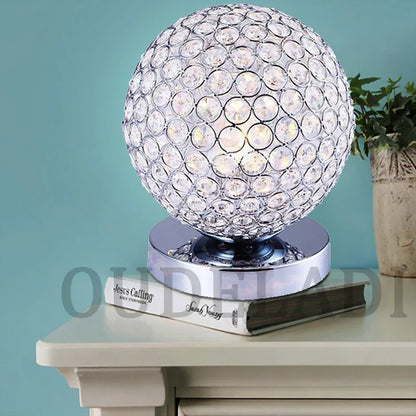 DecorBites™ Crystal Table Lamp: Modern Desktop E27 LED Desk Lamp for Parlor, Bed Room, Bedside Cabinet
