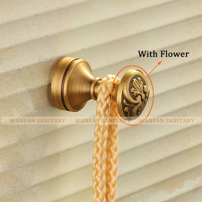 خطاف رداء من النحاس العتيق من DecorBites™، علاقة ملابس فردية، منشفة، خطافات باب الحمام