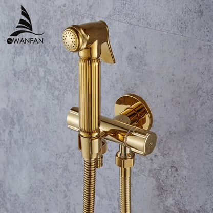 DecorBites™ Bidet Faucet Wall Brass Handheld Hygienic Shower Head Sprayer Tap