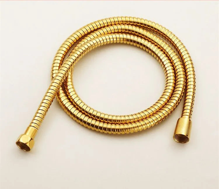 DecorBites™ Gold Stainless Steel 150cm Shower Hose for Flexible Shower Head Replacement