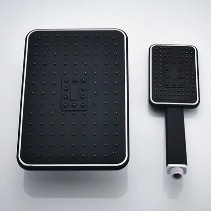 DecorBites™ Black Rainfall Shower Head with Handshower - Over-head Shower Sprayer