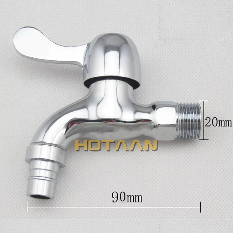 DecorBites™ Brass Washer Tap Bibcock Faucet - Single Handle Cold Water Washing Machine Bibcock