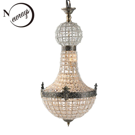 DecorBites™ Art Deco Crystal LED Chandelier in 2 Sizes for Parlor, Bedroom, Lobby, Hotel