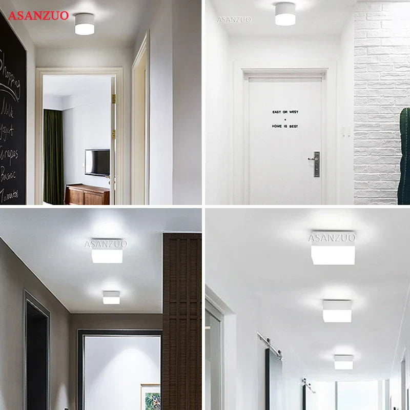 DecorBites™ LED Panel Light Surface Mounted Downlight for Ceiling, 7W-12W, AC85-265V