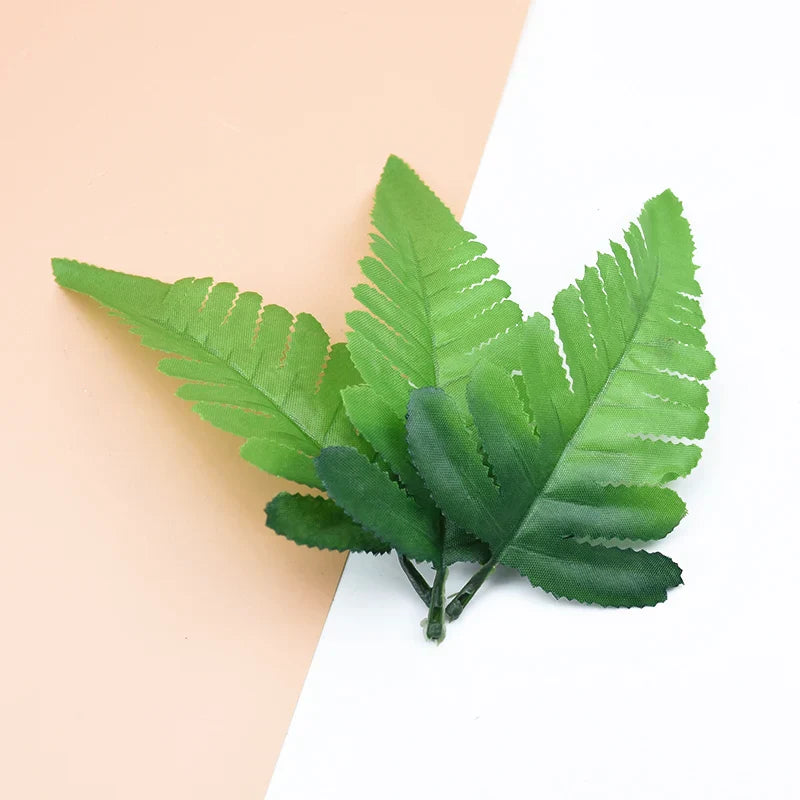 DecorBites™ Decorative Flowers Wreaths Artificial Plants Silk Leaf Box Fake Leaves Needlework