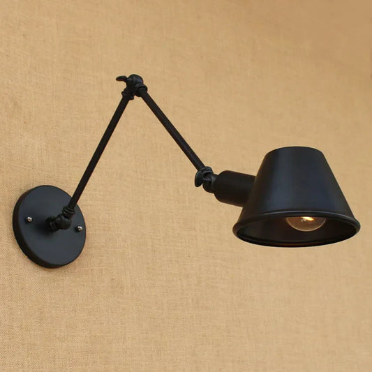 DecorBites™ Golden Vintage LED Swing Arm Wall Sconce Industrial Style