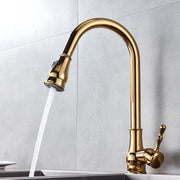 Decorbites™ Gold Messing Küchenarmatur Drehbarer Mischbatterie Einhebel Heiß- & Kaltwasser