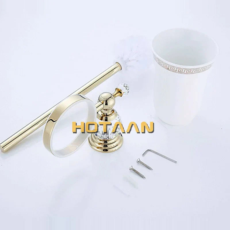 Gold Ceramic Toilet Holder