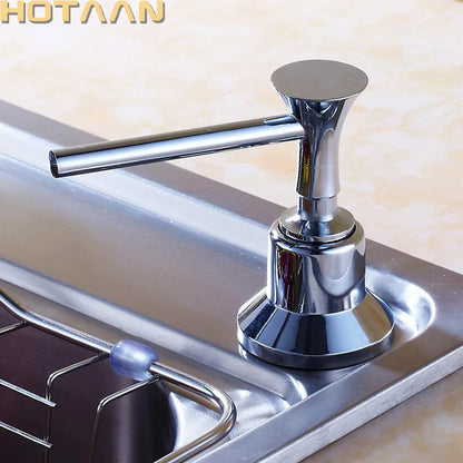 DecorBites™ Brass Head Stainless Steel Kitchen Sink Soap Dispenser - YT-2016
