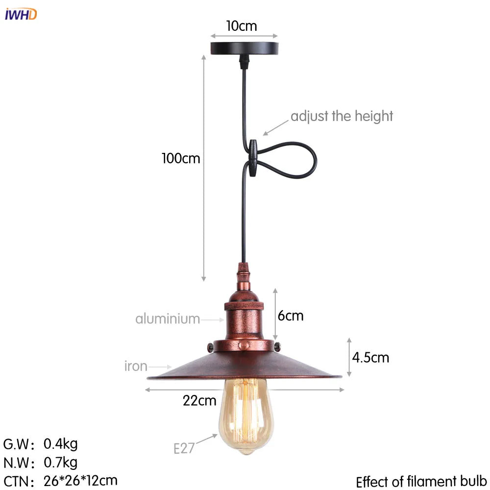 Lámparas colgantes LED Edison retro doradas DecorBites™ para comedor, sala de estar y decoración industrial