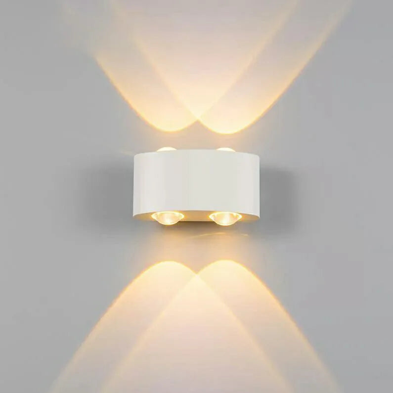 مصابيح الحائط المصنوعة من الألومنيوم من DecorBites™: وحدة إضاءة بجانب السرير وغرفة المعيشة، إضاءة دافئة/باردة، تيار متردد 85-260 فولت