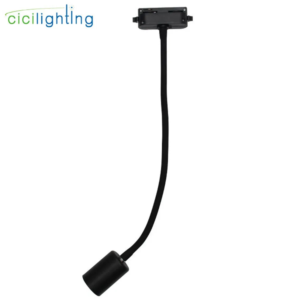 DecorBites™ Gooseneck Ceiling Light: E27 Hose Industrial Track LED Spot Lamp, Adjustable, Black White
