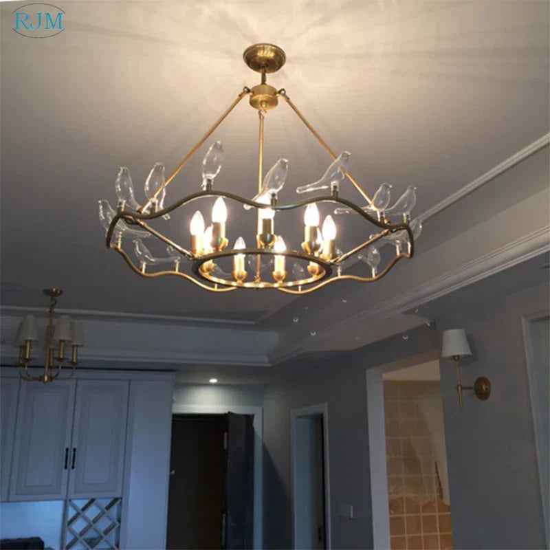 ثريا نحاسية على شكل طائر من DecorBites™ لإضاءة المنازل والمطاعم والحانات