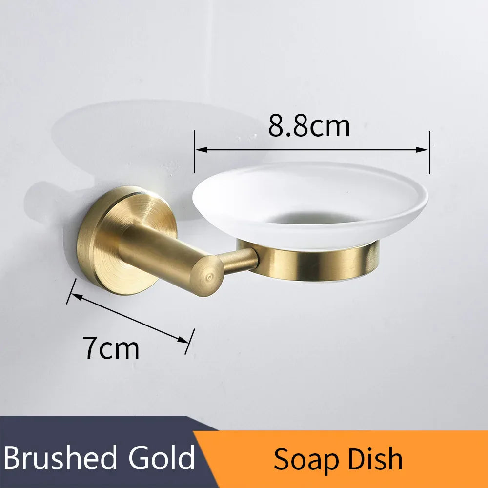 Brushed Gold Bath Set