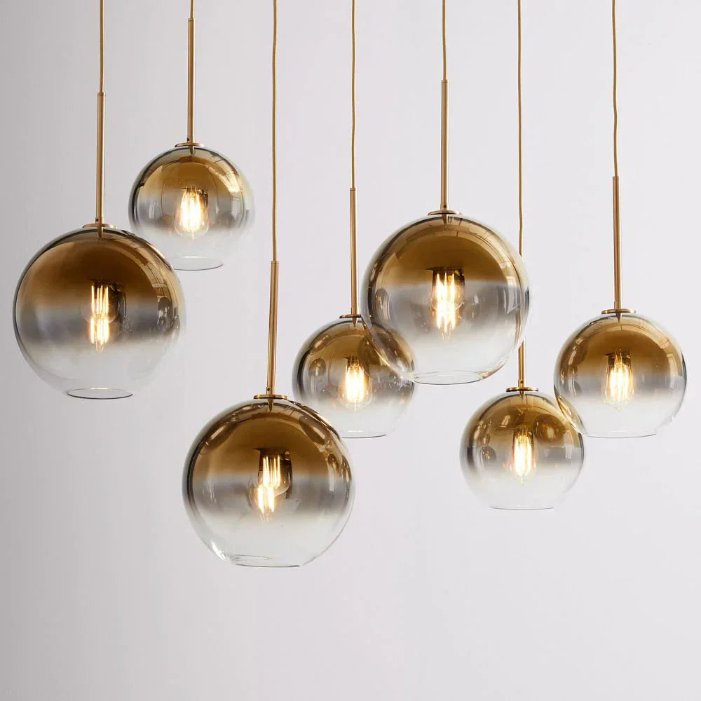 Lámpara colgante de bola de vidrio con degradado Decorbites™ para cocina, comedor y sala de estar