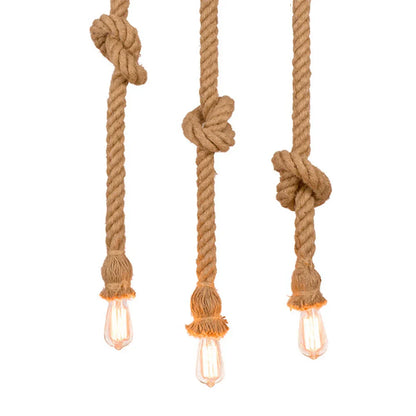 DecorBites™ Hemp Rope Pendant Light E27 Industrial Loft Restaurant Coffee Personality Lamp