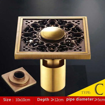 مصفاة دش DecorBites™ على شكل سمكة من النحاس العتيق، مصفاة أرضية مربعة مقاس 10 سم