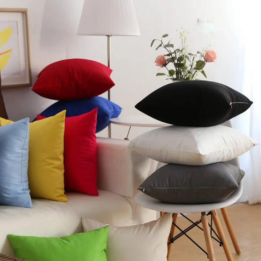 DecorBites™ Jelly Color Canvas Pillow Covers in Various Sizes