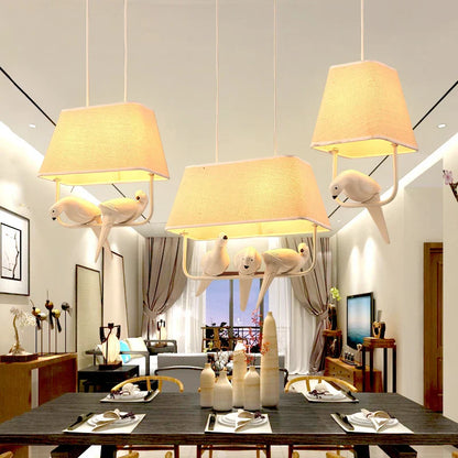 DecorBites™ Bird Cage Chandelier: Resin Retro Luminaria Pendant Lamp for Dining Room, Bedroom, Kitchen Island